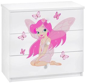 Biała komoda dla dzieci z wróżką Z3-H16