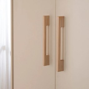 Kremowa/w naturalnym kolorze szafa dziecięca w dekorze dębu 138x200x55 cm Jil – Roba