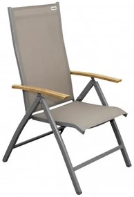 EXPERT WOOD - aluminiowy rozkładany fotel ogrodowy