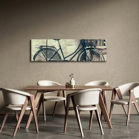 Obraz - Vintage rower z kwiatami (170x50 cm)