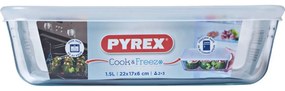 Pyrex Szklany pojemnik Cook & Freeze 1,5 l, 22 x 17 x 6 cm, 1,5 l
