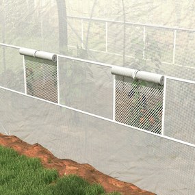 Outsunny Szklarnia Foliowa z Rozwijanymi Drzwiami 358x210x210cm Biała Przestronna Ochrona Roślin | Aosom PL