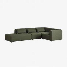 Fogler 4-częściowa Modułowa Sofa Narożna Z Lewą Kanapą Chenille Salvia Zieleń - Sklum