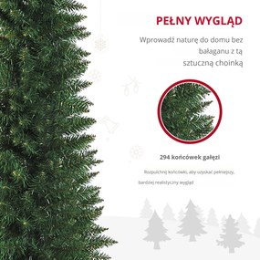 Choinka Drzewko świąteczne Sztuczna jodła z jagodami, metalowy stojak, PET | Aosom PL