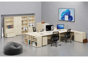 Szafa ubraniowa z wysuwem PRIMO WOOD, 800 x 420 x 1781 mm, dąb naturalny