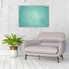 Obraz - Koła z kwiatami (70x50 cm)
