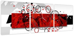 Obraz abstrakcji (z zegarem) (90x30 cm)