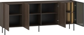 Komoda Dunari 220 cm czterodrzwiowa - dąb dunin