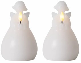 Białe świąteczne dekoracje świetlne 2 szt. ø 6,5 cm Lucia – Sirius