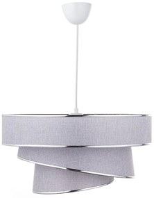 Lampa wisząca w szaro-srebrnym kolorze z tekstylnym kloszem ø 40 cm Couper – Opviq lights