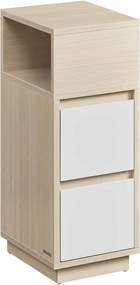 Szafka nocna ROBIN, 30x25x65cm, biała/beżowa Vasagle