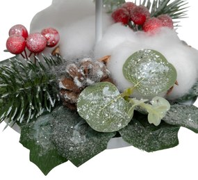 Metalowy świecznik w kształcie choinki na tealight, 25 cm