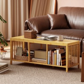 HOMCOM Bambusowa ławka na buty, ławka do przedpokoju z miękkim siedziskiem i otwartą półką, naturalny bambus | Aosom PL