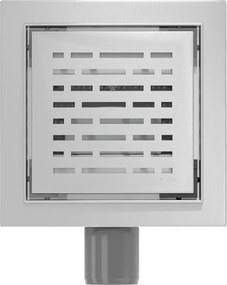 Mexen Flat-Q M01 wpust podłogowy kwadratowy 15 x 15 cm, inox - 1010315