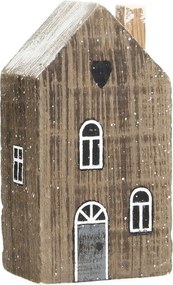 Dekoracja Snow House 12cm dark brown