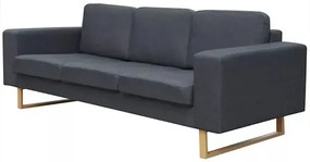 Ciemnoszara 3-osobowa sofa - Megro