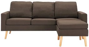 3-osobowa brązowa sofa z podnóżkiem - Muria 4Q