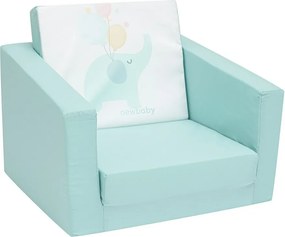 New Baby Rozkładany fotelik dla dzieci Elephant, miętowy