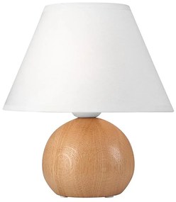 Lampa stołowa JUTA 1xE27/60W/230V dąb/biały