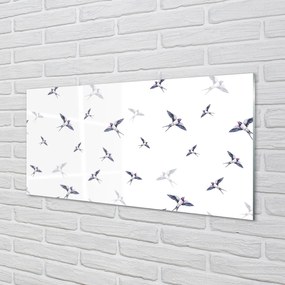 Panel Szklany Romantyczna Wizja Ptaków i Kwiatów