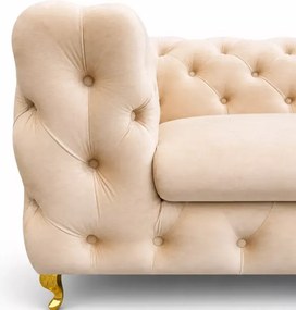 Duży narożnik pikowany Moet Light w stylu glamour 305x210 cm