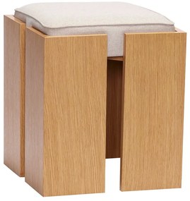 Naturalny stołek Forma – Hübsch