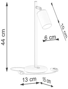 Lampka na biurko z ruchomym kloszem czarny + miedź - A577-Wezo