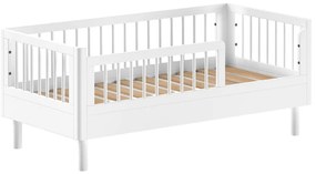 Białe łóżeczko z litego drewna bukowego 70x140 cm Forrest – Vipack