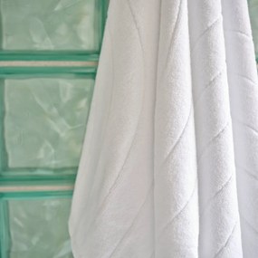 Jasnoszary bawełniany ręcznik kąpielowy frotte 70x140 cm Time – Zone