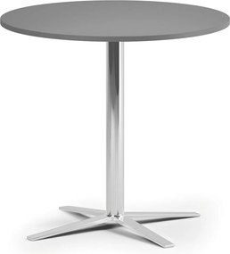 Stolik kawowy AURA, średnica 60 cm, chrom podstawa, grafit