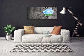 Obraz canvas Artystyczna Iluzja Pękniętej Ściany