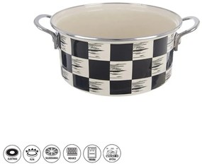 Orion Emaliowany rondel Szachownica Lem, 3 l,średnica 22 cm