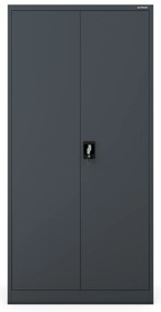 Szafa gospodarcza metalowa DAWID, 900 x 1850 x 450 mm, antracytowa