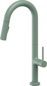 Portofino bateria zlewozmywakowa z wyciąganą wylewką szaro-zielona