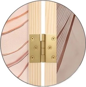 Parawan pokojowy 3-częściowy 135x172 drewniany japoński Jednostronny dekoracyjny minimalistyczny Szary