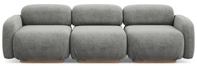 Szara sofa modułowa z materiału bouclé 270 cm Ailani – Makamii