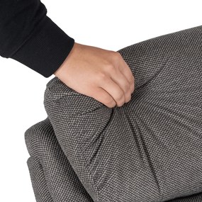 Fotel Rozkładany z Podnóżkiem KOBE Szary Nowoczesny