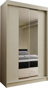 Szafa Przesuwna LUCENZA 120 cm z Lustrem Szafa Dwudrzwiowa Kaszmir