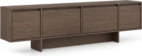 Szafka RTV czterodrzwiowa Zolia 180 cm na cokole - orzech elegant