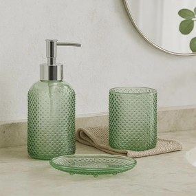 Zestaw łazienkowy NODE, dozownik, kubek na szczoteczki i mydelniczka, 3 elementy