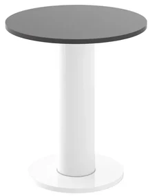 Stolik kawowy SOLO MINI ⌀60cm szary połysk/biały HUBERTUS