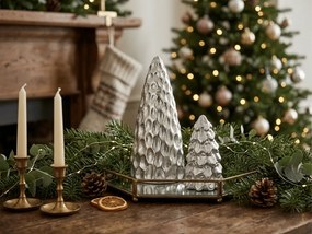 Świąteczna dekoracja choinka SILVER SPARK 7,5 cm, srebrny