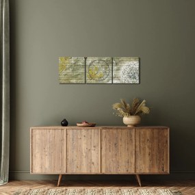 Obraz - Dmuchawce unoszone wiatrem (z zegarem) (90x30 cm)