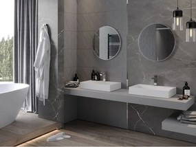 Mexen Loft lustro łazienkowe okragłe 60 cm, rama inox - 9850-060-060-000-10