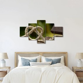 Obraz serca z liny (125x70 cm)