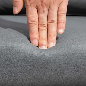 HOMCOM Obrotowy fotel biurowy, regulowany na wysokość, poliester, metal, 60 x 60 x 79-91 cm, Ciemnoszary