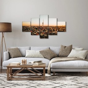 Obraz zachodu słońca nad Žižkov (125x70 cm)