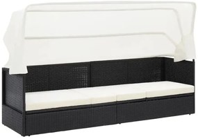 Czarna sofa ogrodowa z zadaszeniem - Magnolia
