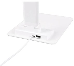 Biała lampa stołowa LED ze ściemniaczem (wys. 72 cm) Travis – Trio