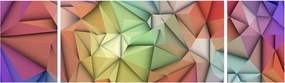 Obraz - Abstrakcja wielokątna (170x50 cm)